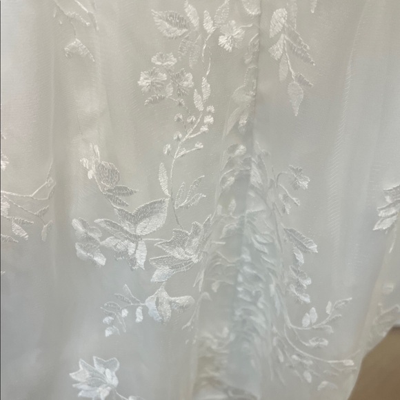 Park & Fifth White Tanner Mini Dress with Floral Accents, NWT, L - Picture 7 of 7